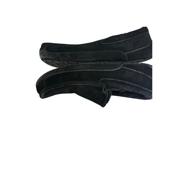 Ugg Black Suede Mens Ascot Slipper Size 12 Sheepskin Causal - Picture 4 of 9